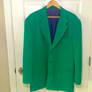 Vintage Claude Montana Green Silk Blazer